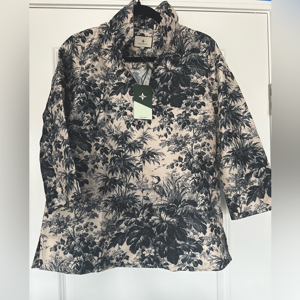 Noir Cypress Toile, Margot Top, Tuckernuck - NWT Small